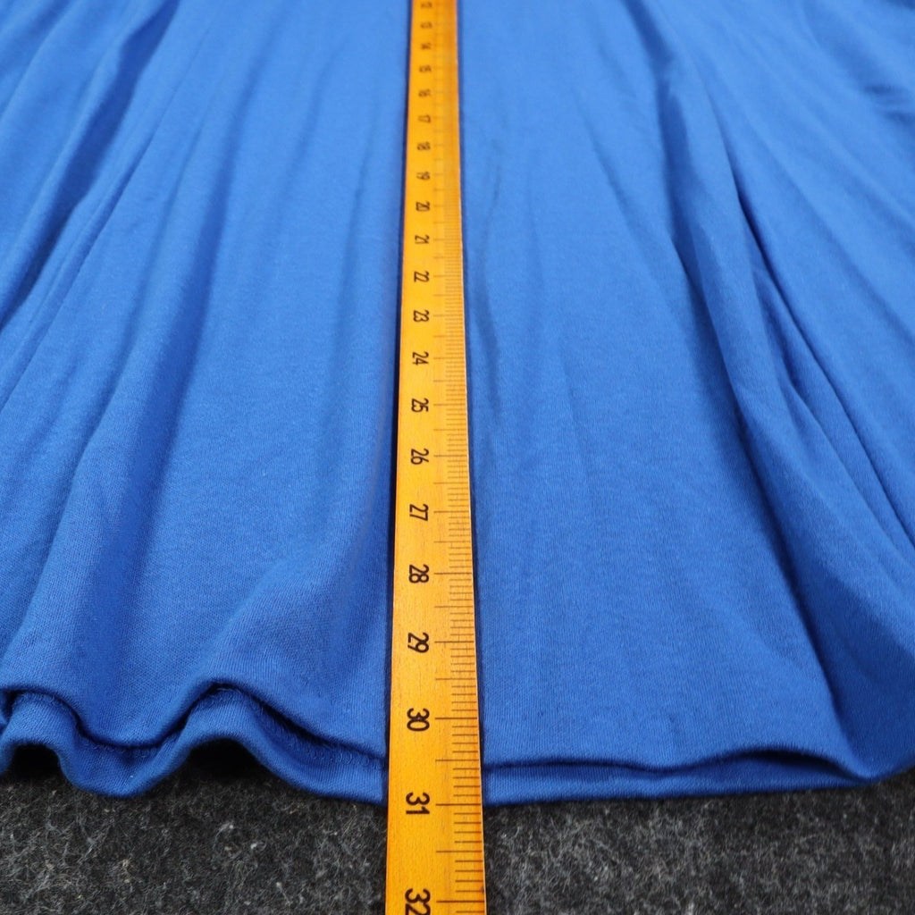 D.K. Gold Midi Skirt Womens Small Vintage 90s Blue Cotton Blend Made in USA NWT - take2supply
