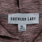 Southern Lady Womens XL Pink Marled Full Zip Hoodie Long Sleeve NWT - take2supply