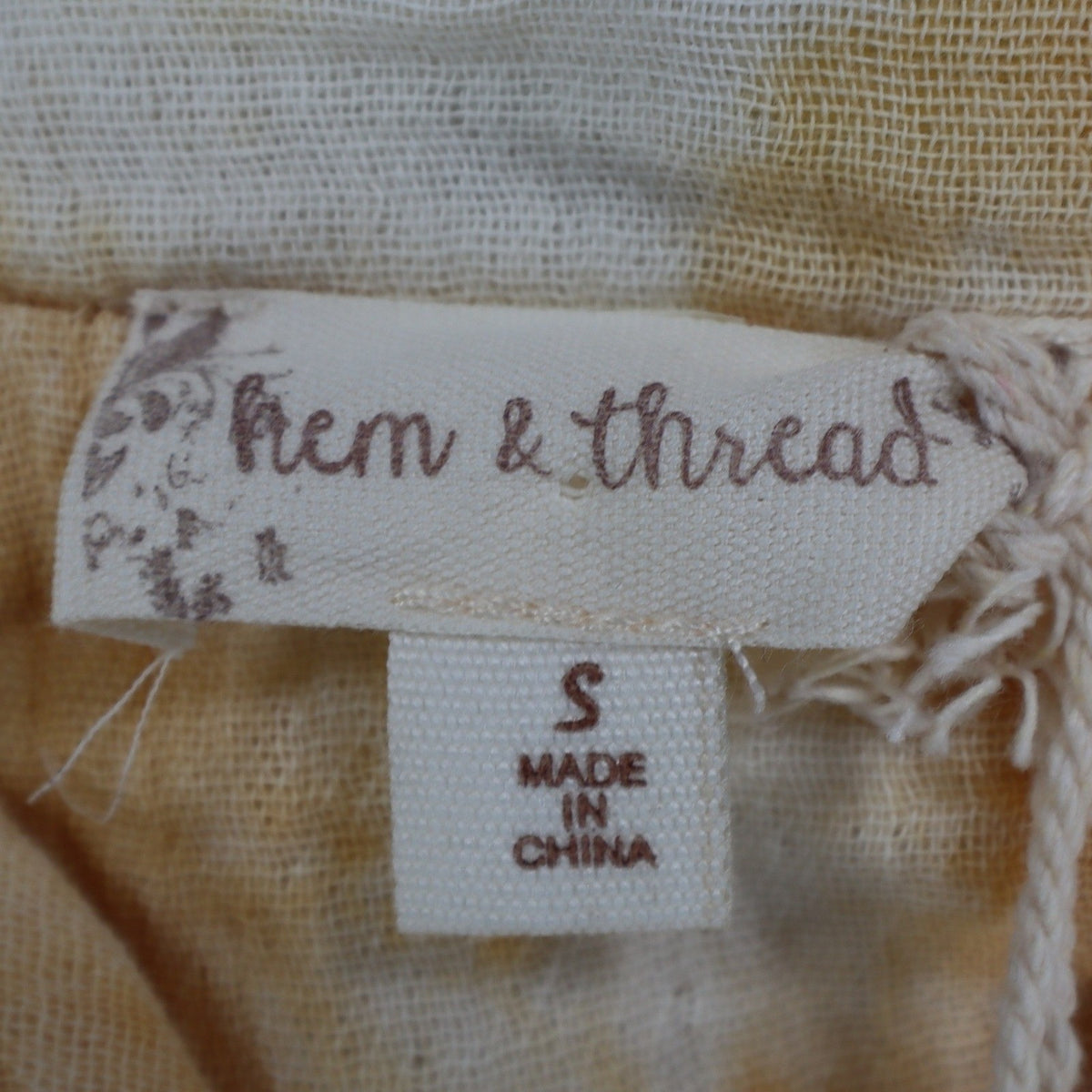 Hem & Thread Womens S Tan Cream Tie Dye Cotton Gauze Snap Bomber Jacket NWT - take2supply