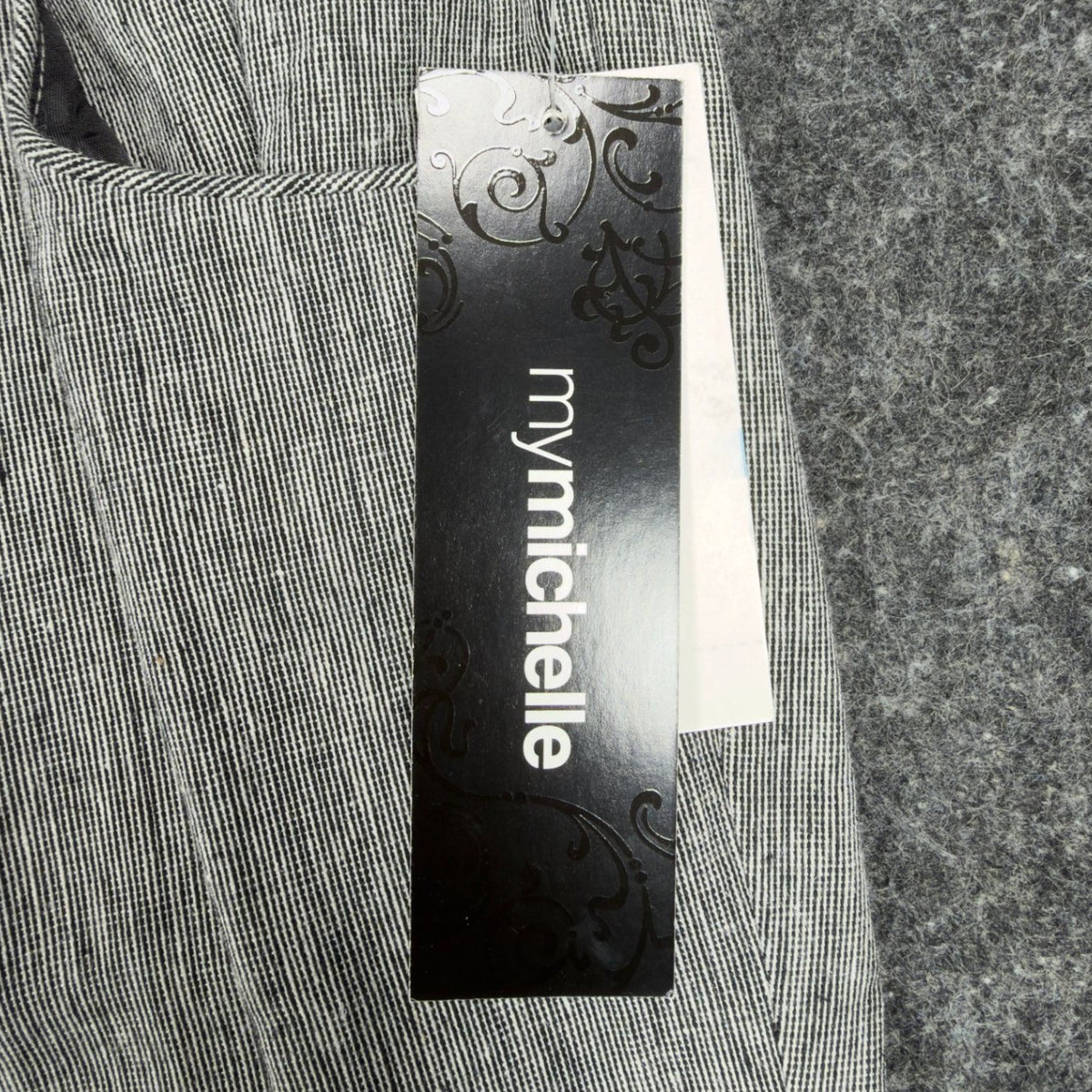 my michelle Y2K Wide Leg Trousers Womens 9 Gray Linen Cotton NWT C704 - take2supply