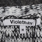 VioletRuby Cardigan Womens Medium Black Grey Ombre Open Front Longline Duster - take2supply