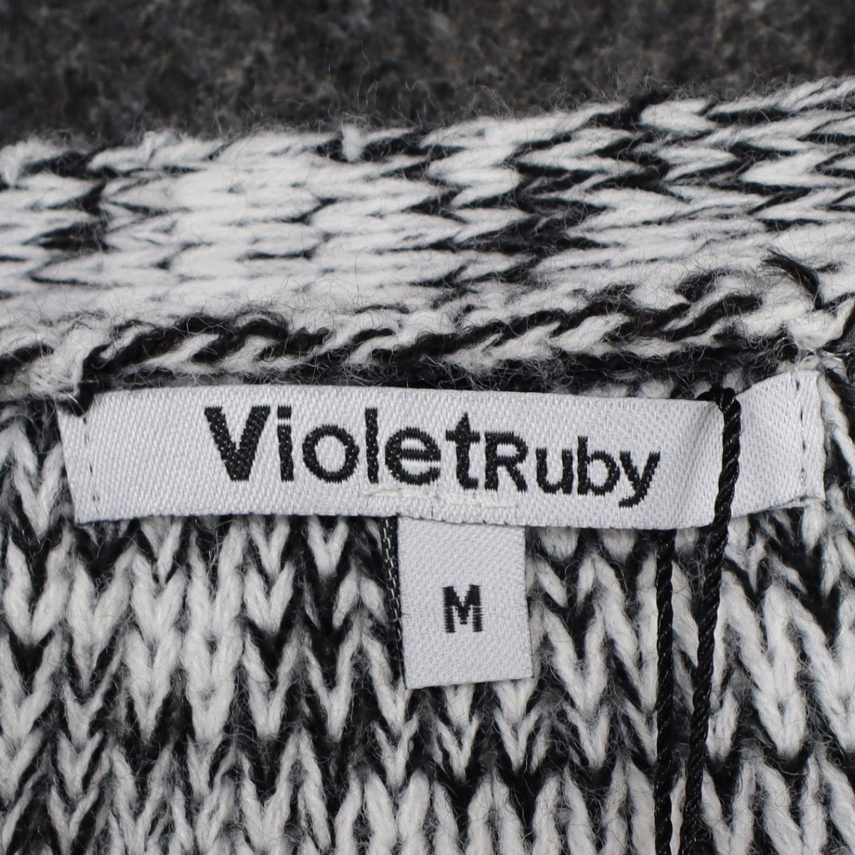VioletRuby Cardigan Womens Medium Black Grey Ombre Open Front Longline Duster - take2supply