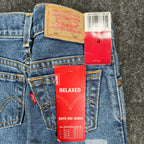 Levi's Vintage 90s Boys 4 Regular 550 Relaxed Fit Jeans Blue Denim NWT - take2supply