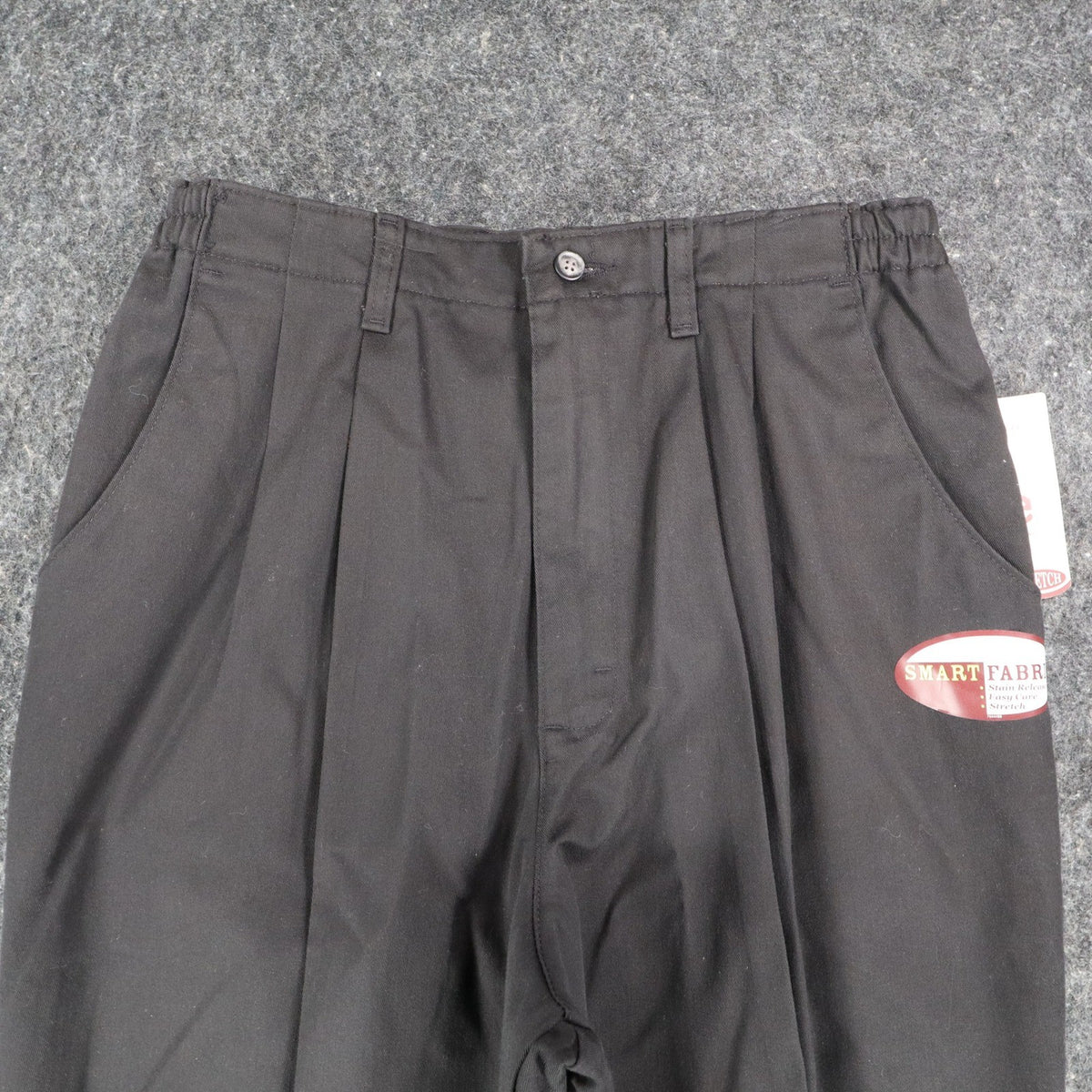 Lee Tapered Leg Pants Womens 16 L Black Side Elastic Stretch Pleated C864 - take2supply