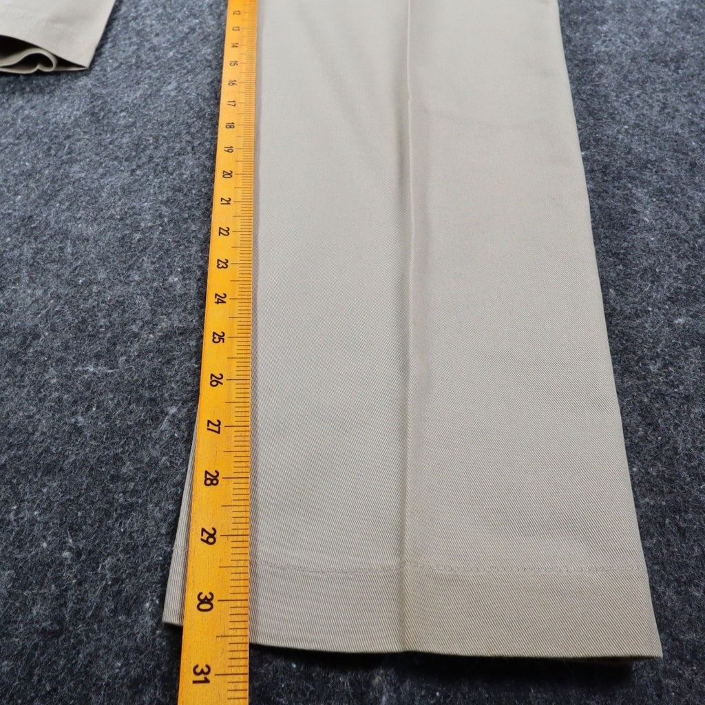 Lee Casuals Pleated Chino Pants Womens 12 M Khaki Cotton Wrinkle Free NWT - take2supply