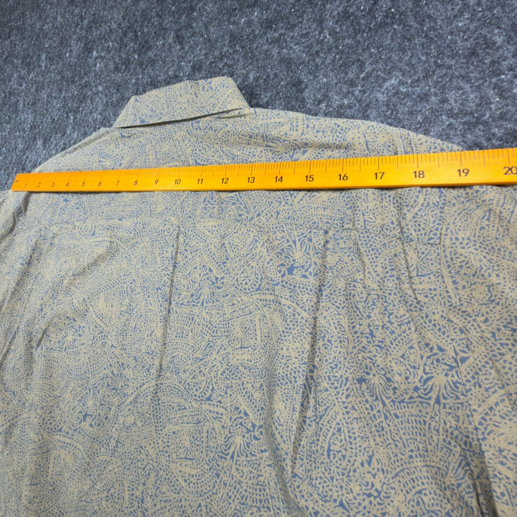 Geoffrey Beene Modern Paisley Button Up Mens Medium Tan Cotton NWT - take2supply