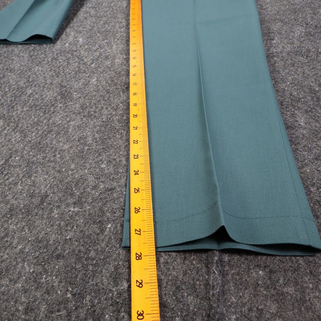 Montgomery Ward Work Pants Mens 32x28 Vintage 70s Teal Green Fortrel Deadstock - take2supply