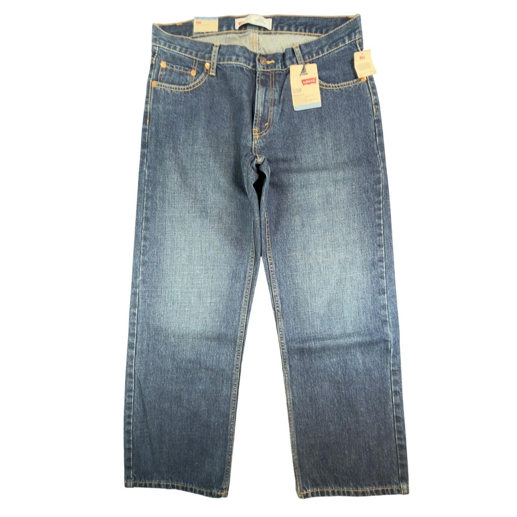Levis 550 Relaxed Fit Jeans Boys Size 14 Husky 33x28 Blue Denim NWT - take2supply