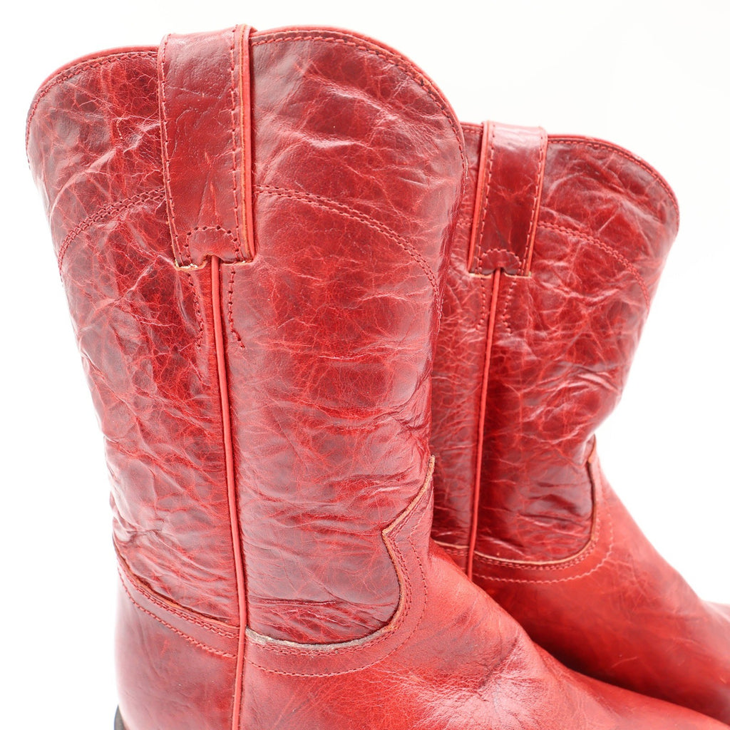 Justin Original Roper Boots Kids 2 Red Leather Deadstock NWT 3791Y - take2supply