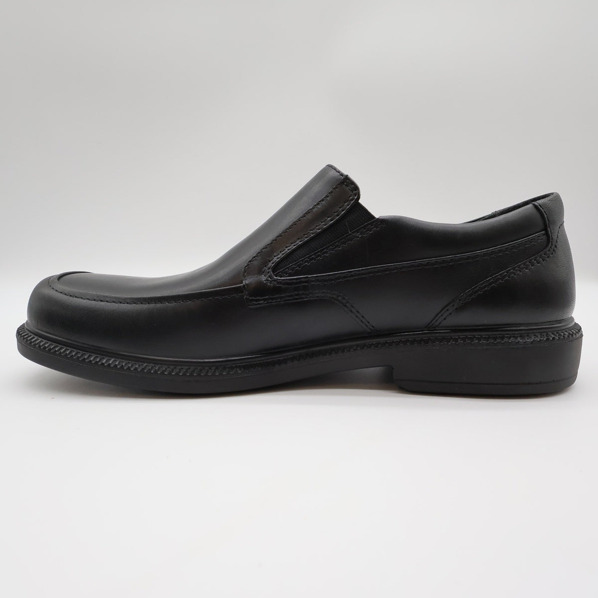 Hush Puppies Leverage Men's 10 Black Leather Waterproof Loafer NIB - take2supply
