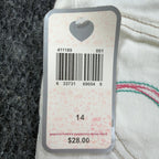 Levi's Y2K Bermuda Shorts Girls 14 White Ramie Cotton NWT C681 - take2supply