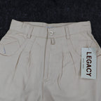 Legacy Jeans Pleated Shorts Womens 7 Vintage 90s Beige Cotton High Waisted NWT - take2supply