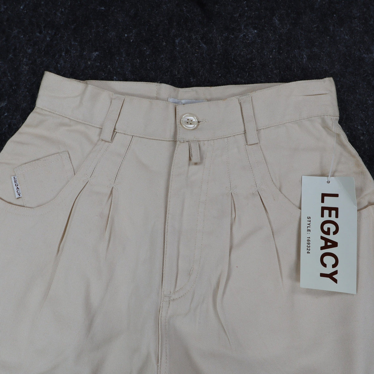 Legacy Jeans Pleated Shorts Womens 7 Vintage 90s Beige Cotton High Waisted NWT - take2supply