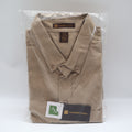Harriton Button Down Shirt Mens XL Khaki Cotton Teflon Fabric Protector M582 - take2supply