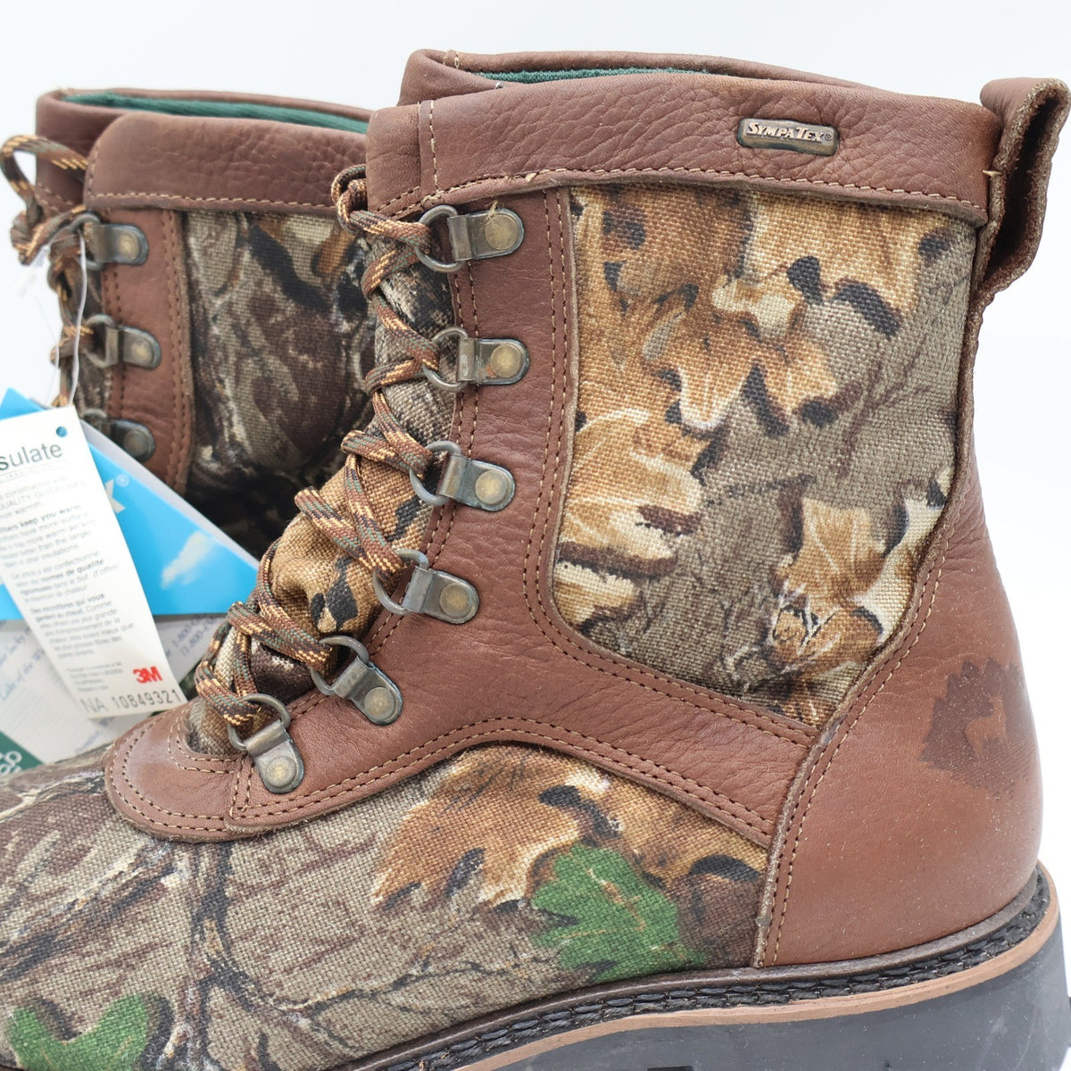 Lake of the Woods Hunting Boots Mens 8 D Vintage Camo Leather Thinsulate USA NIB - take2supply