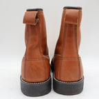 Tuff-Welt Work Boots Mens 7 Vintage Brown Full Grain Leather Moc Toe USA 332 - take2supply