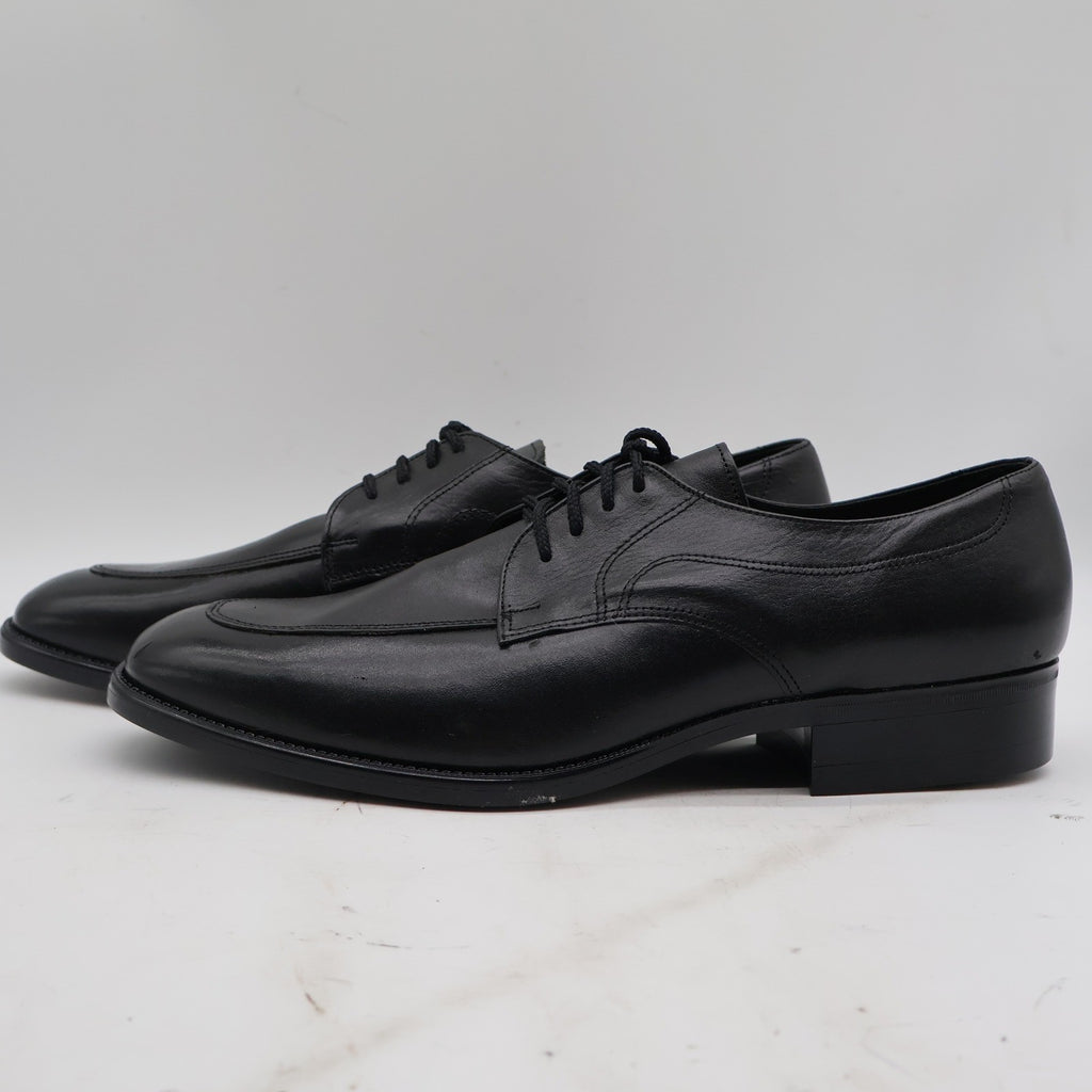 Barclay Oxford Dress Shoes Mens 12 D Vintage Black Leather U-Toe Deadstock 48011 - take2supply