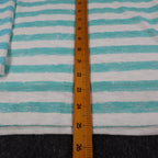 Tribal Jeans Womens S Aqua White Striped Lightweight Hooded Pullover Top NWT - take2supply