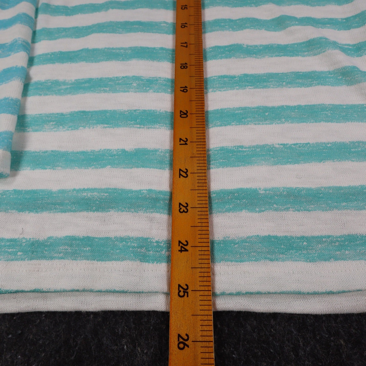 Tribal Jeans Womens S Aqua White Striped Lightweight Hooded Pullover Top NWT - take2supply