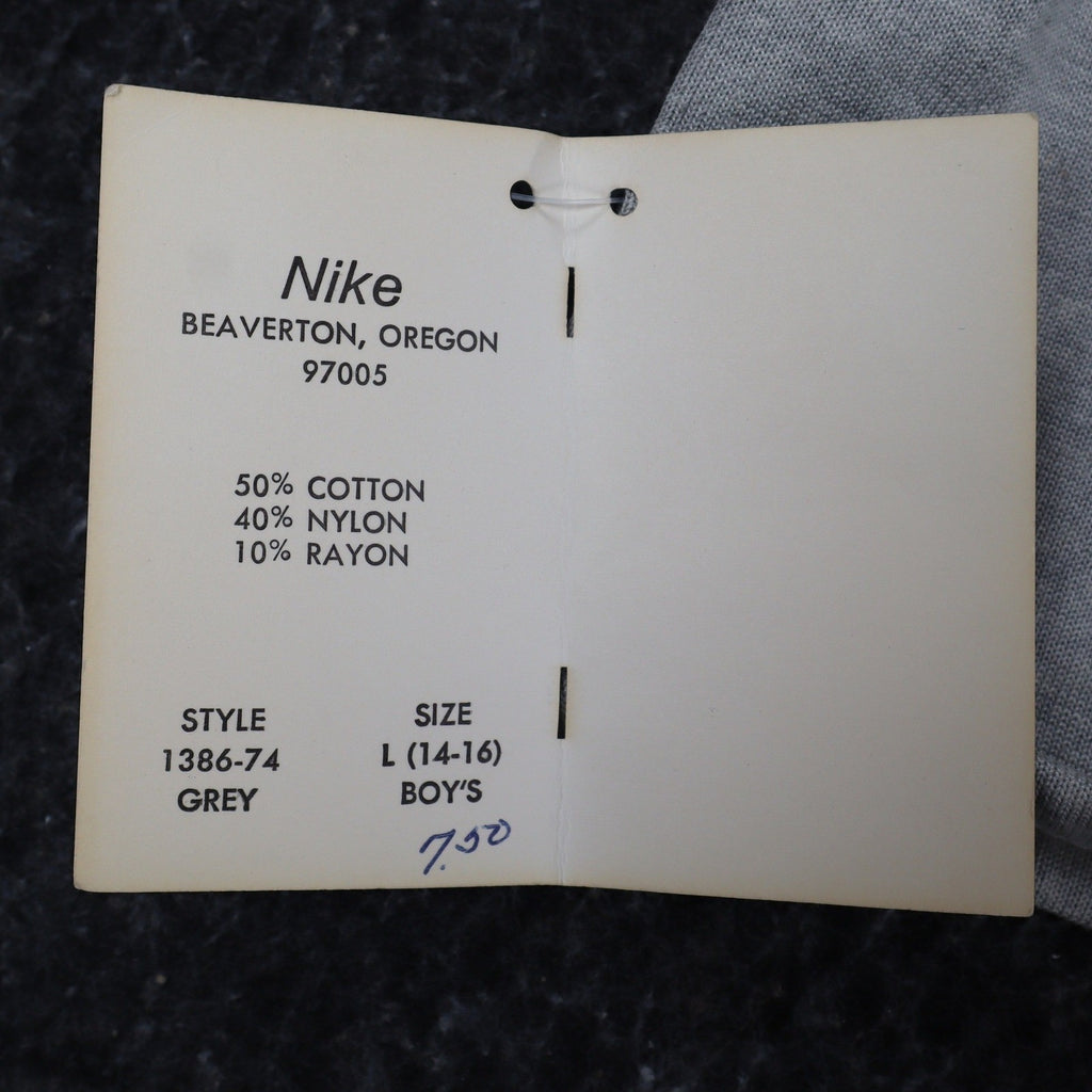 Nike Vintage 80s Shorts Boys L 14-16 Grey Blue Tag Deadstock Made in USA C1054 - take2supply