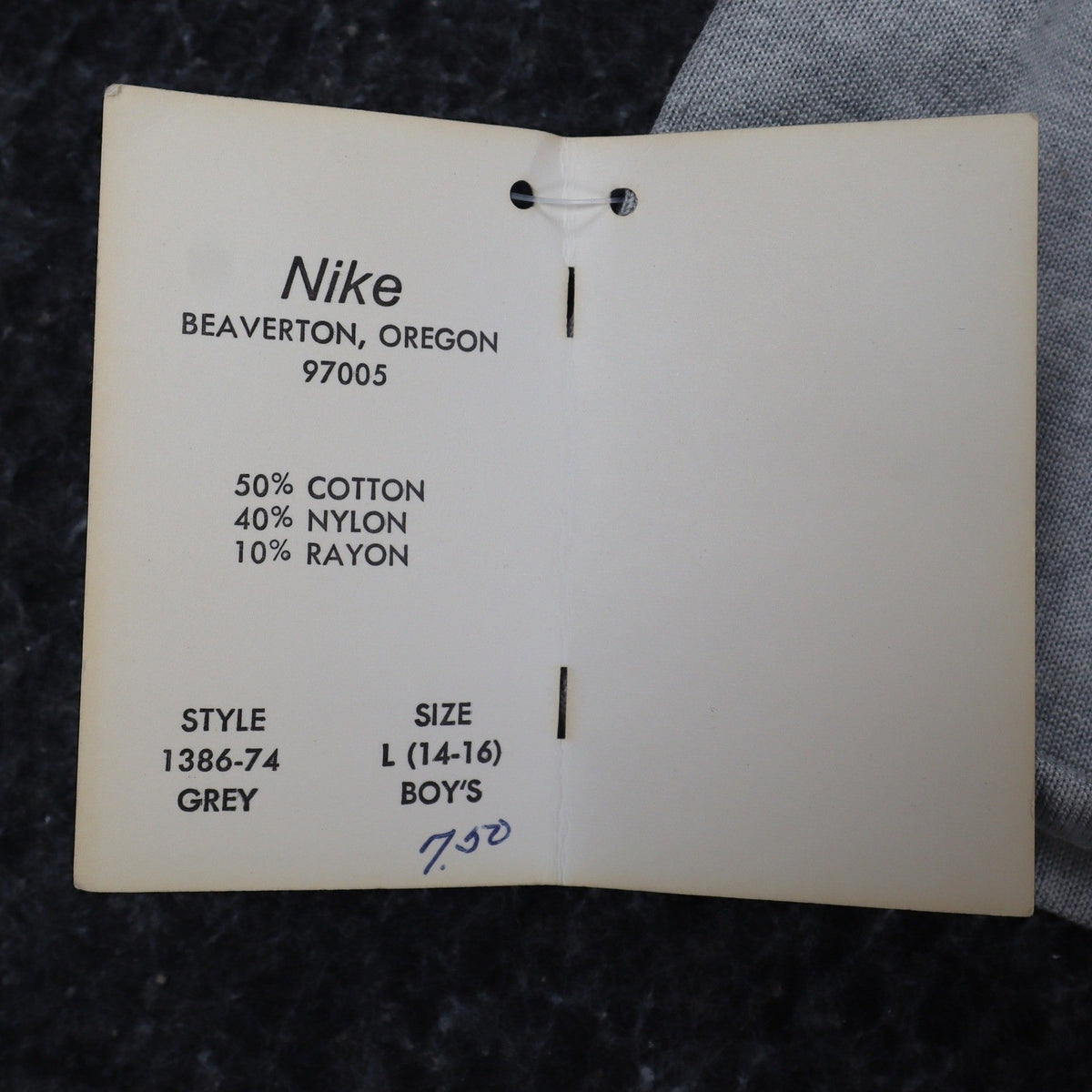 Nike Vintage 80s Shorts Boys L 14-16 Grey Blue Tag Deadstock Made in USA C1054 - take2supply