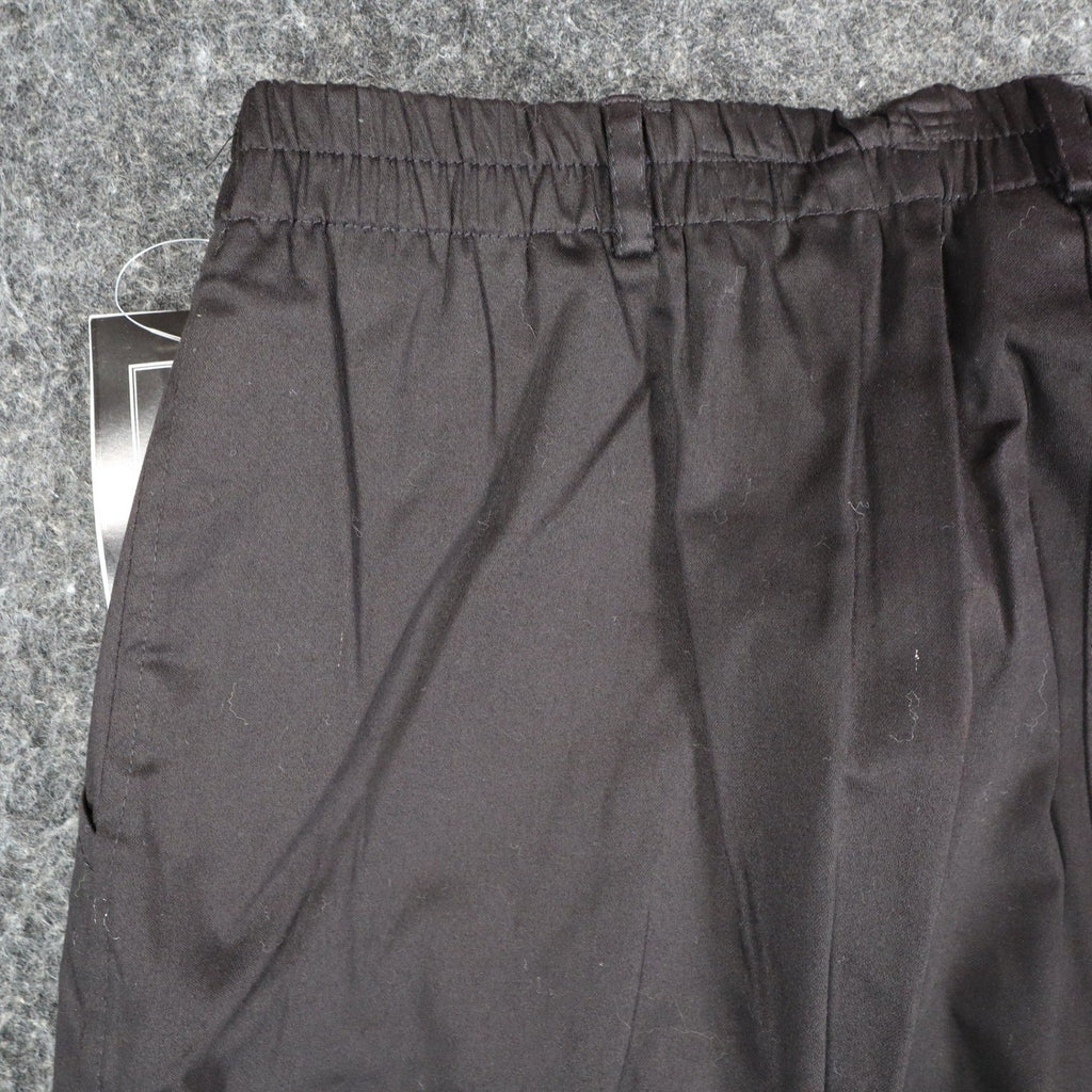 N Touch Pants Womens Large Black Stretch Cotton Elastic Waist Straight Leg C993 - take2supply