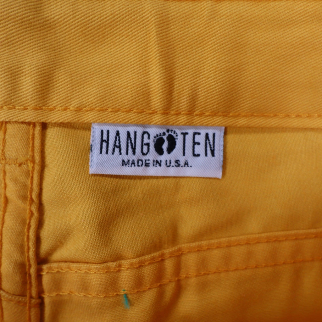 Hang Ten Vintage Shorts Womens 11/12 Yellow Cotton High Rise Made in USA NWT - take2supply