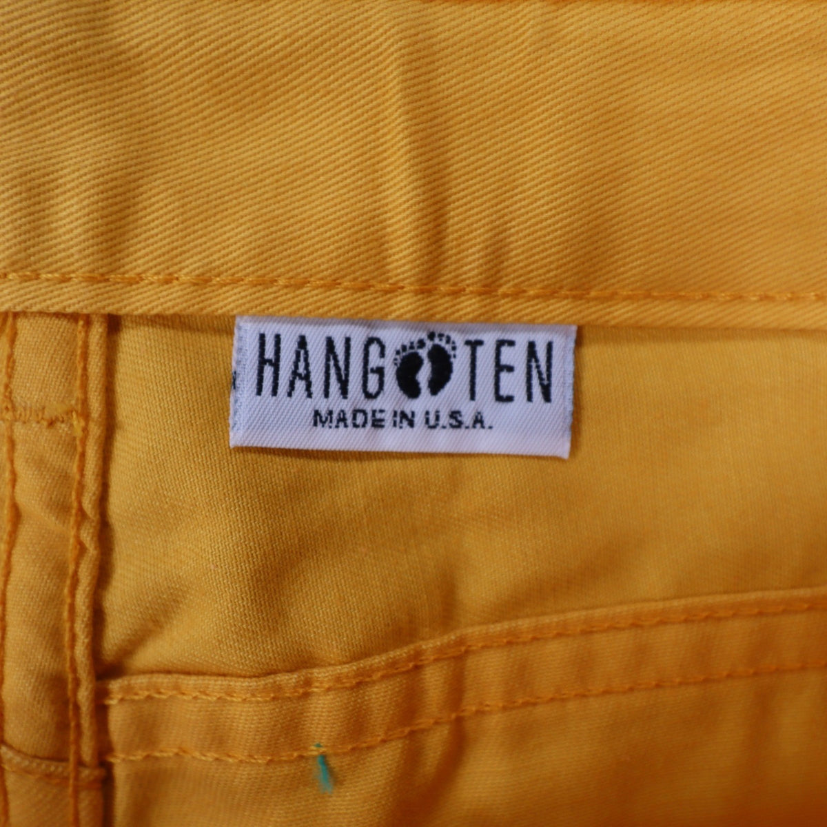 Hang Ten Vintage Shorts Womens 11/12 Yellow Cotton High Rise Made in USA NWT - take2supply