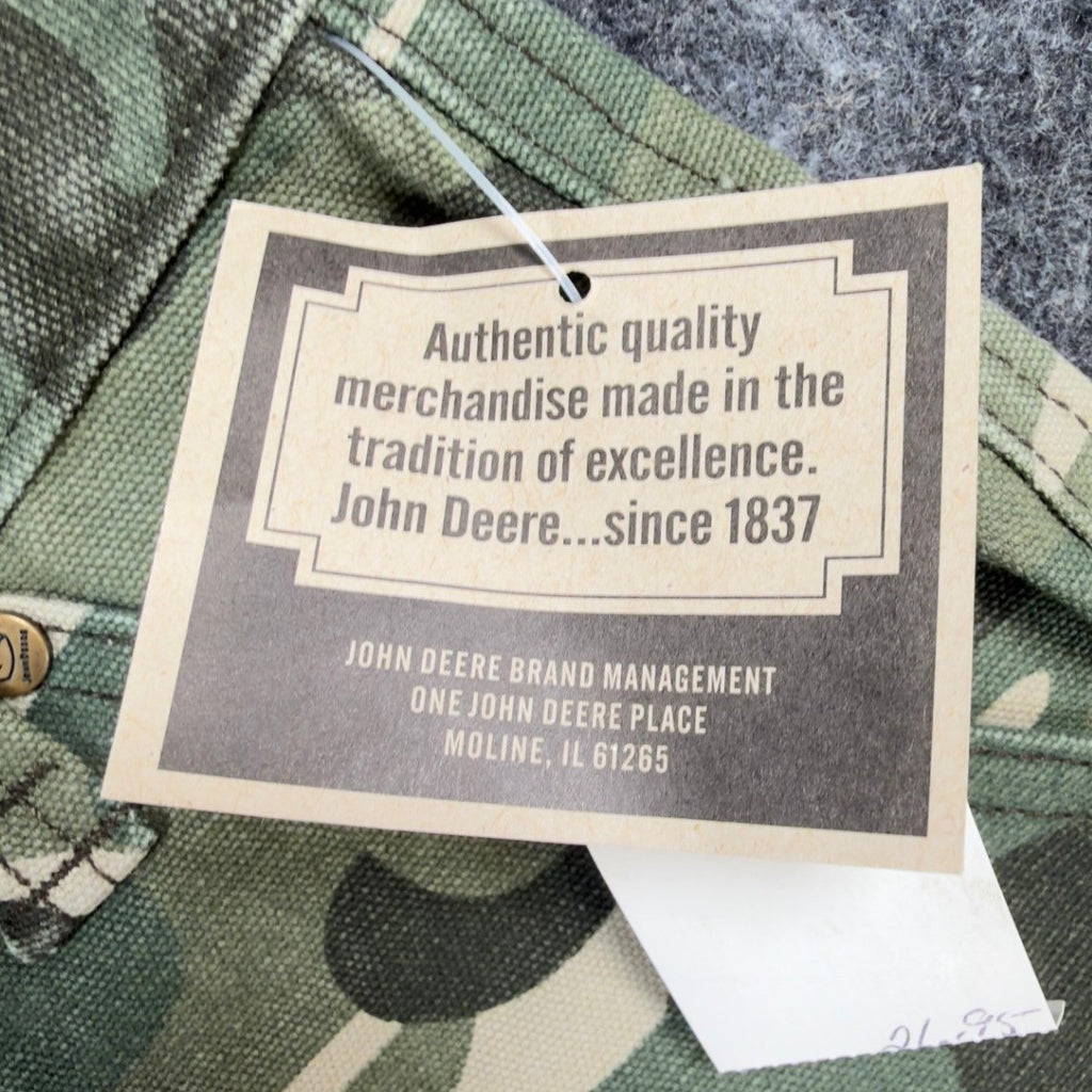 John Deere Carpenter Pants Boys 16 Y2K Camo Cotton Canvas Workwear Deadstock NWT - take2supply
