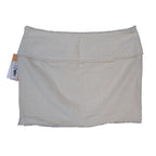 Future Collective Mini Skirt Womens 16 Cream New Textured Raw Hem Fringe - take2supply