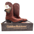 Golden Retriever Vintage Western Boots Mens 10 D Brown Leather NIB Made in USA - take2supply