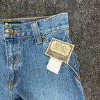 John Deere Y2K Carpenter Shorts Girls 10 Blue Stone Wash Denim NWT - take2supply