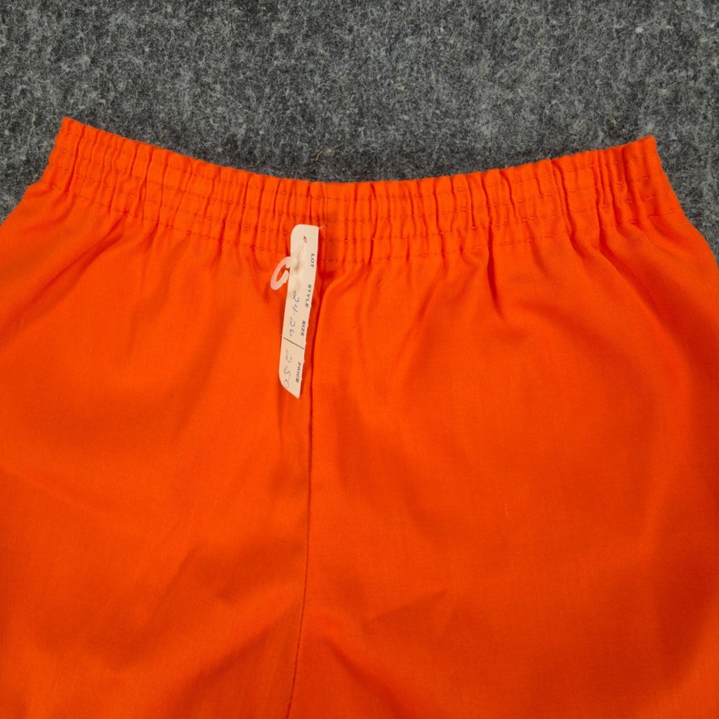 Fruit of the Loom Vintage 70s Gym Shorts Youth XS Orange Cotton NWT - take2supply