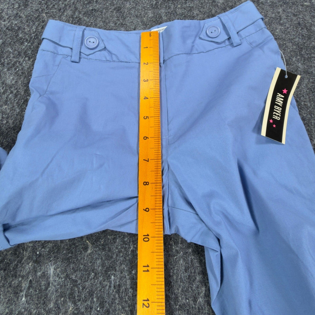 Amy Byer Y2K Bermuda Shorts Girls 8 Blue Cotton Spandex NWT - take2supply