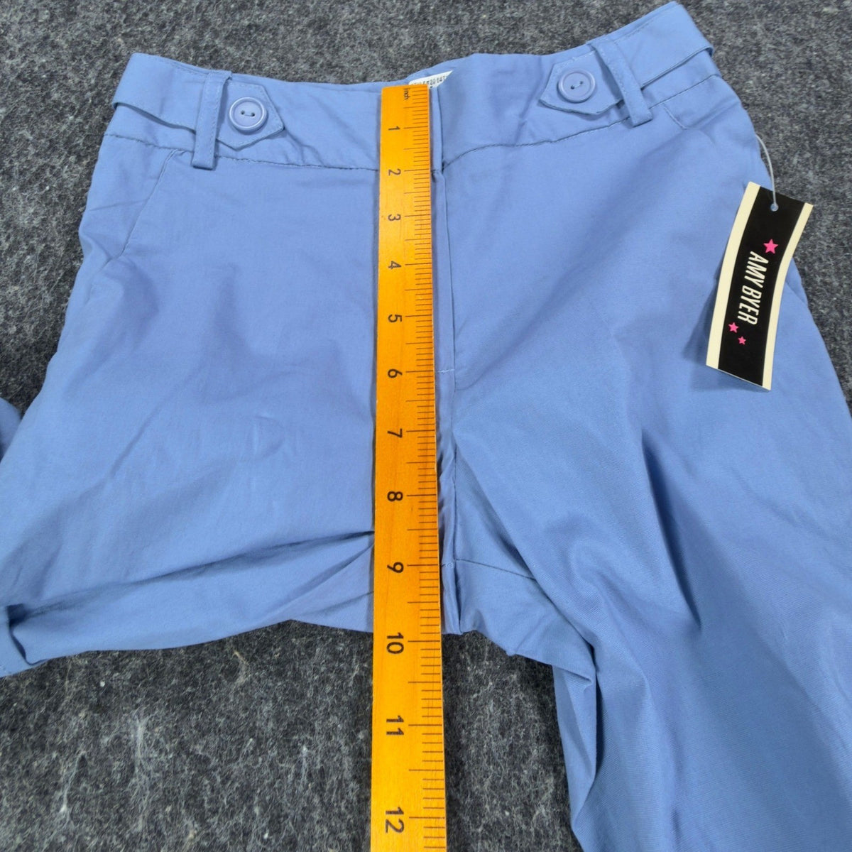 Amy Byer Y2K Bermuda Shorts Girls 8 Blue Cotton Spandex NWT - take2supply