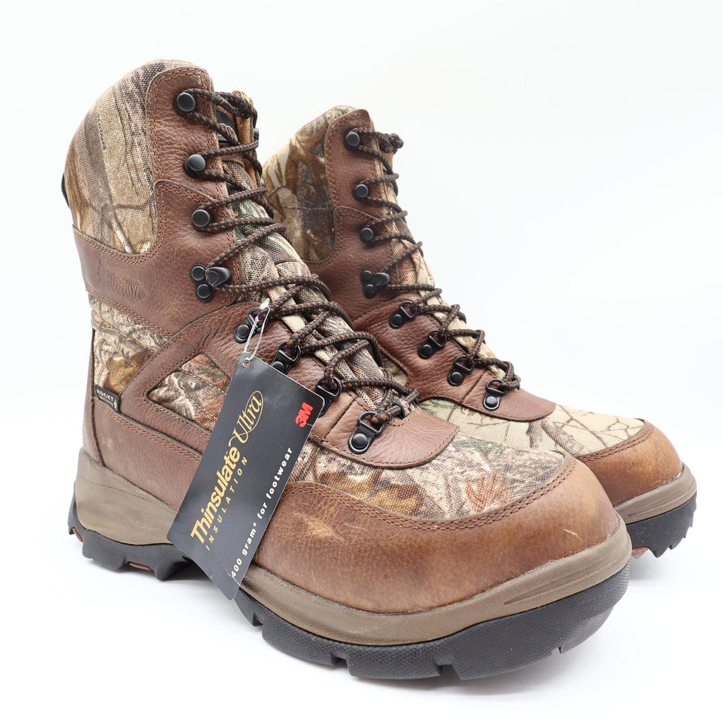 Rocky ErgoTuff Boots Mens 10M Camo 400g Thinsulate Waterproof FQ0004764 NIB - take2supply