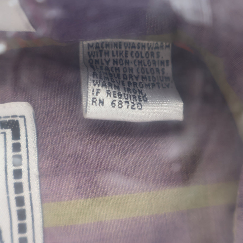 London Fog Plaid Button Down Shirt Mens XL Vintage 90s Purple Cotton Blend NIP - take2supply
