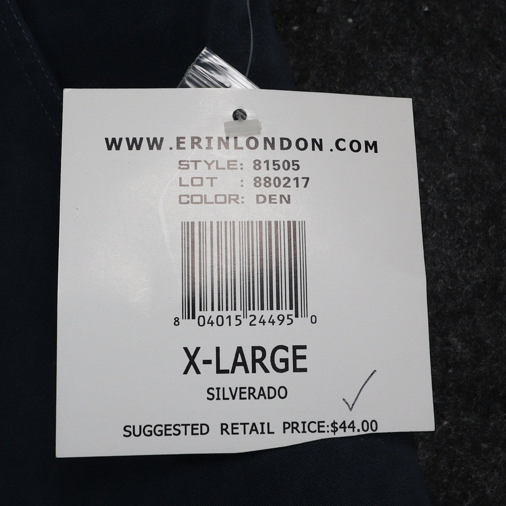 Erin London Corduroy Pants Womens XL Silverado Blue Pleated Straight Leg NWT - take2supply