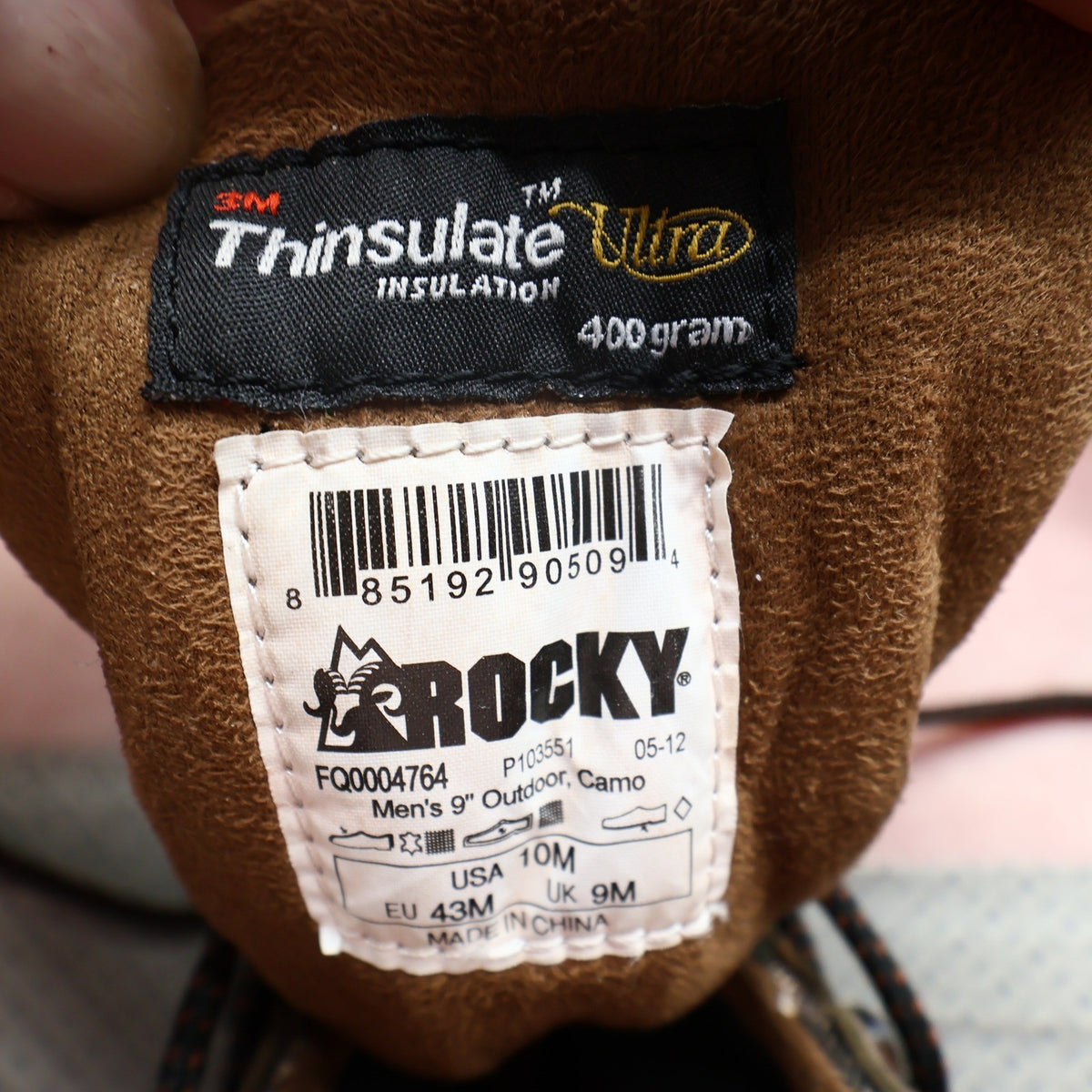 Rocky ErgoTuff Boots Mens 10M Camo 400g Thinsulate Waterproof FQ0004764 NIB - take2supply