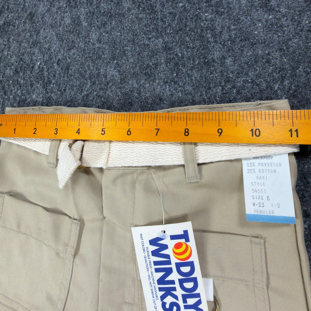 Toddy Winks Vintage 70s Twill Shorts Boys 6 Khaki Cotton Blend NWT - take2supply