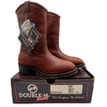 Double-H Ranch Wellington Boots Mens 8.5 D Brown Leather Gore-Tex NWT 2580 - take2supply
