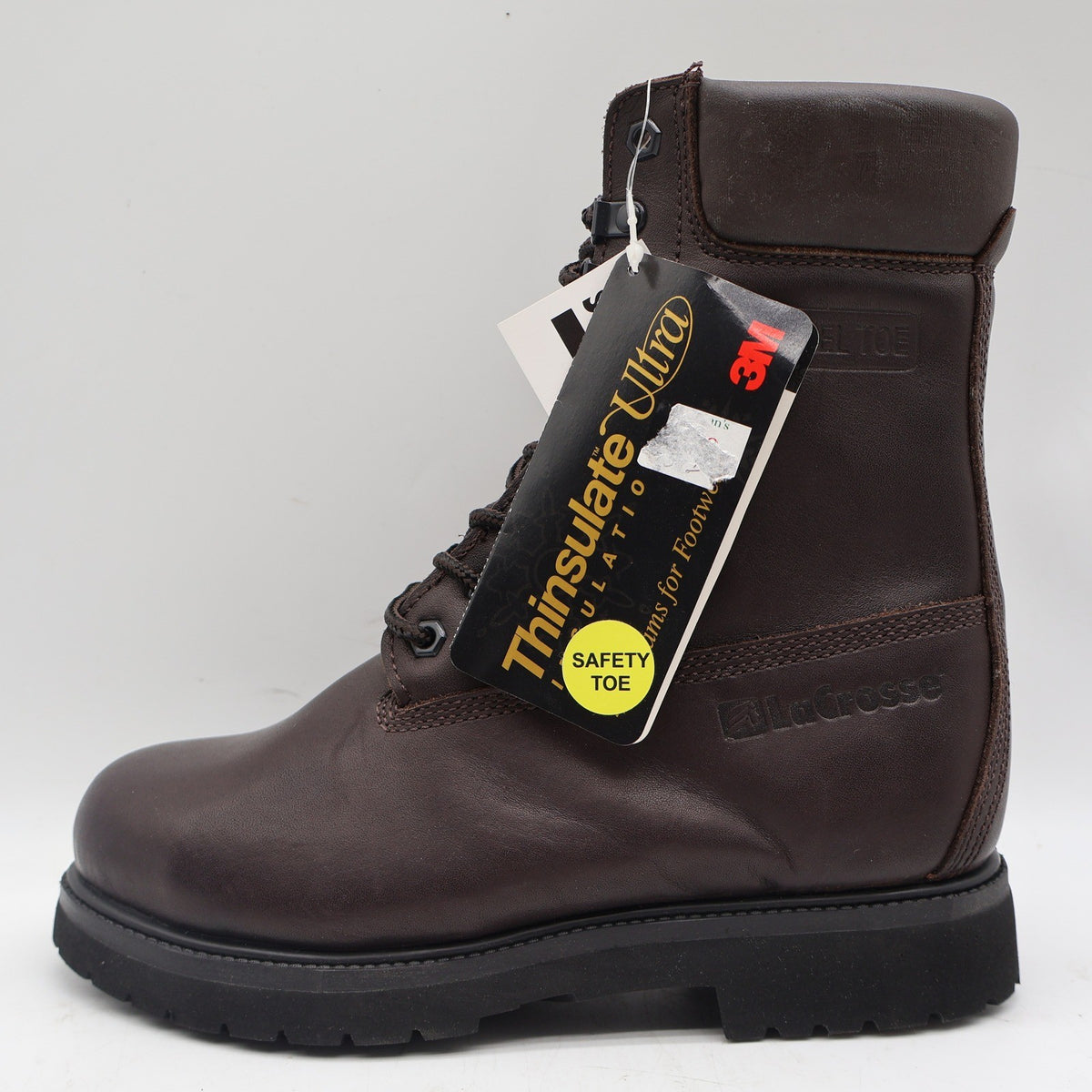 LaCrosse Caribou II Work Boots Mens 8 Vintage Brown Leather Steel Toe Thinsulate - take2supply
