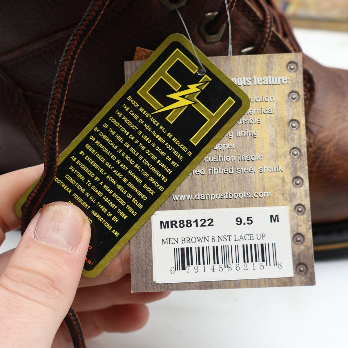 McRae Industrial Work Boots Mens 9.5 Brown Leather EH NST Lace Up MR88122 NEW - take2supply