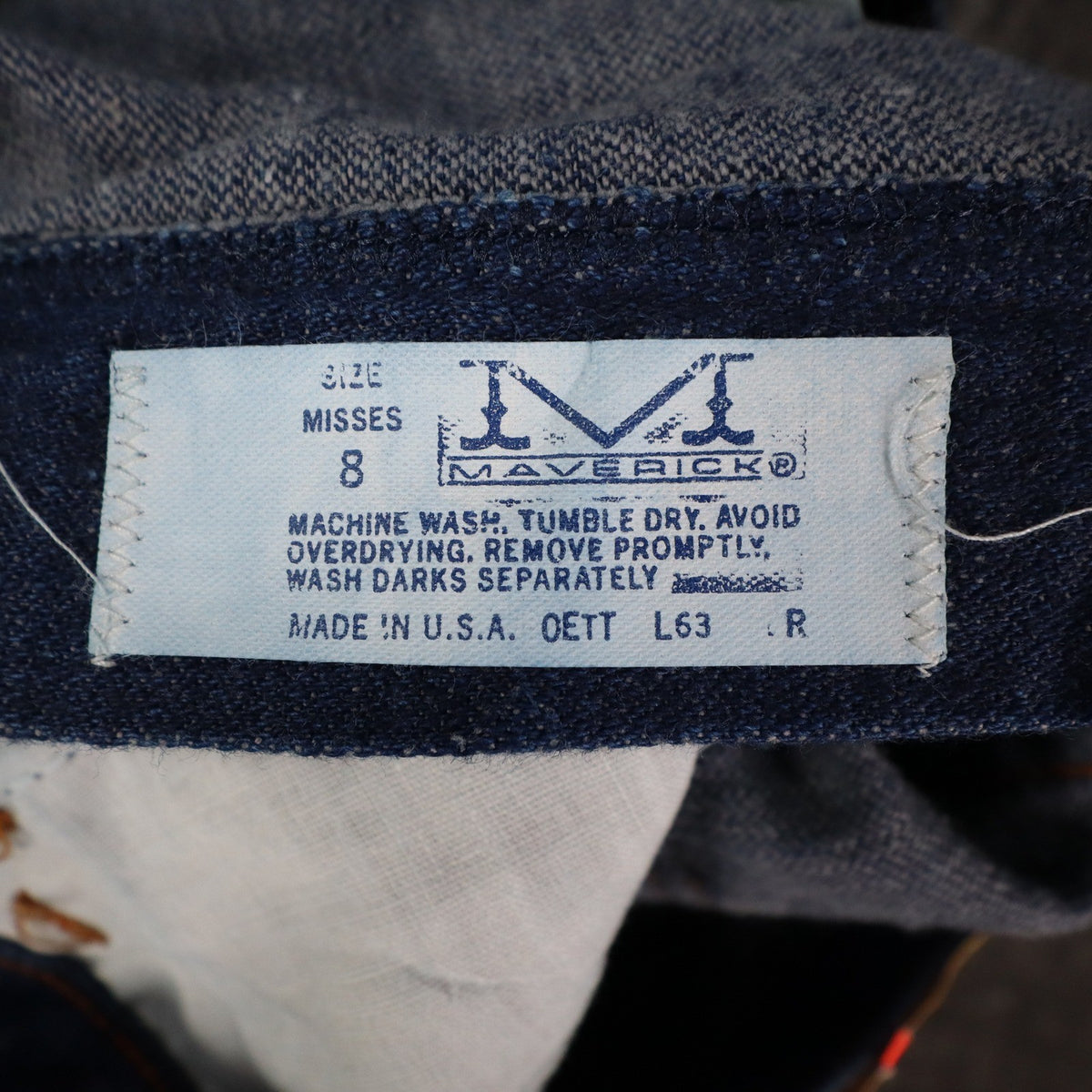 Lady Maverick Vintage Jeans Womens 8 26 Deadstock USA High Waist Straight Blue - take2supply