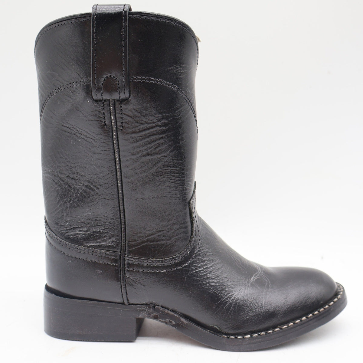 Acme Black Roper Boots Kids Size 13D Leather Western Cowboy Style 03122 - take2supply
