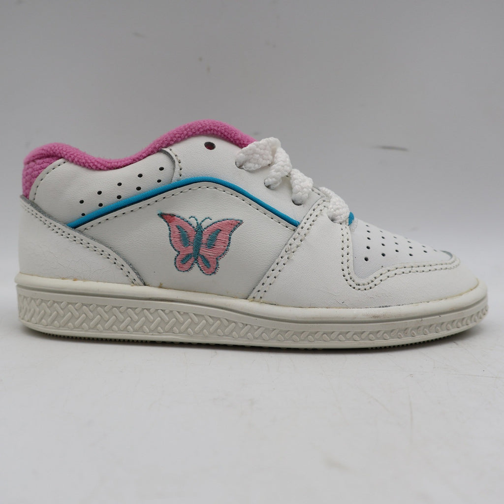 Willits Wind Sneakers Toddler 7.5 M Vintage 90s White Pink Butterfly Leather 288 - take2supply