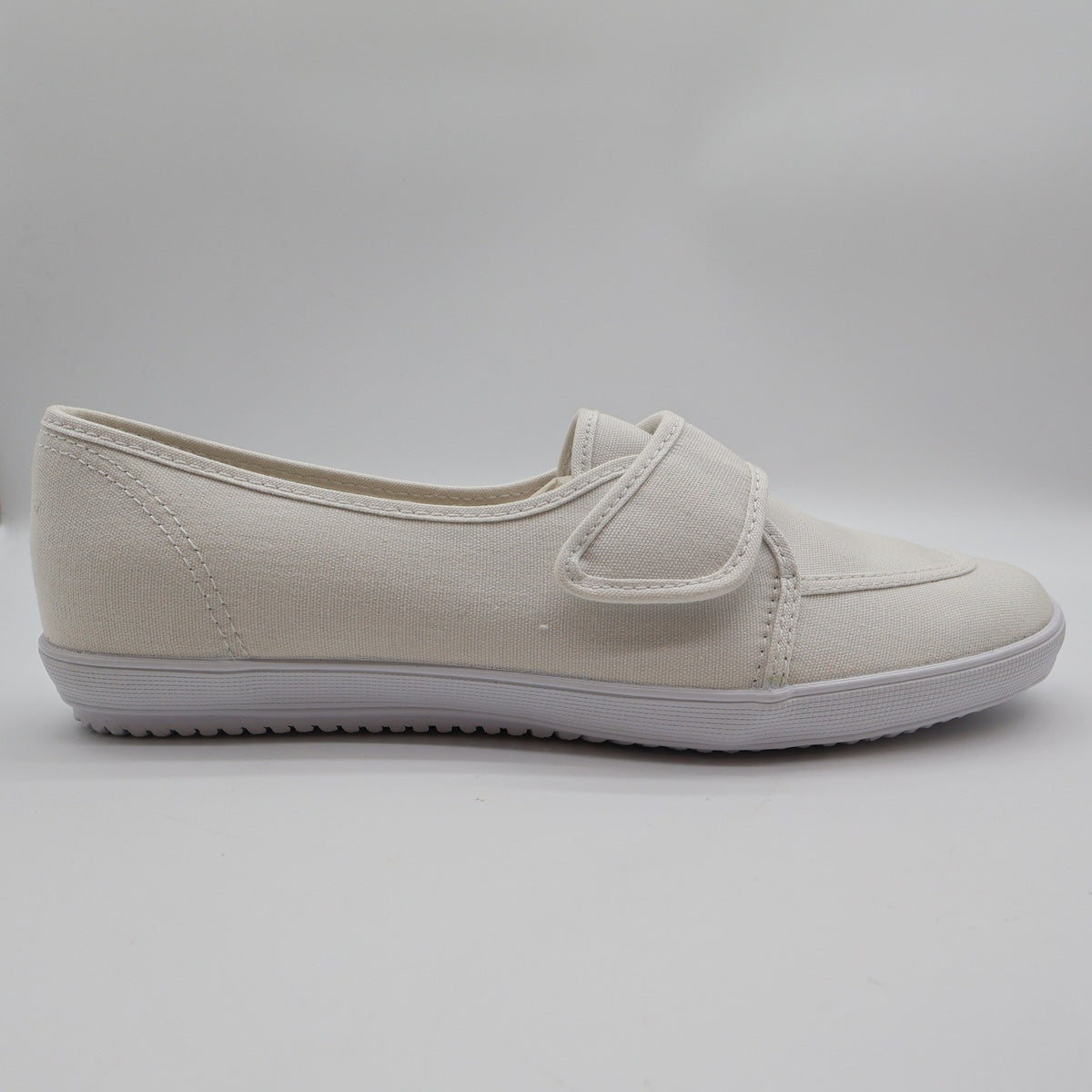 Grasshoppers Skipjack II Women 10 White Canvas Hook Loop Slip On Sneaker EF20000 - take2supply