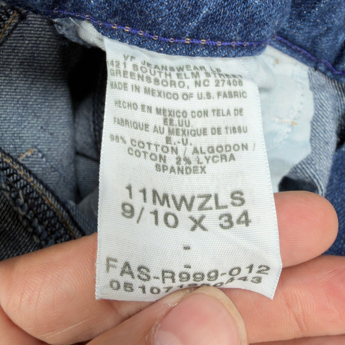 Wrangler Y2K Cowboy Cut Jeans Womens 9/10x34 Blue Denim Bootcut New C717 - take2supply