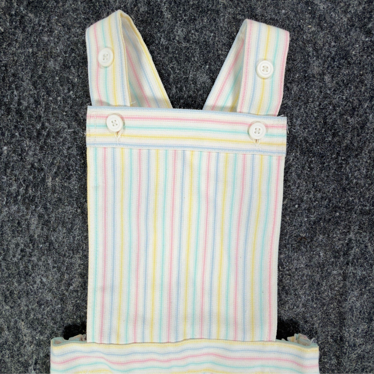 Maverick 1980s Vintage Striped Shortalls Girls 5 Pastel Multi NWT - take2supply
