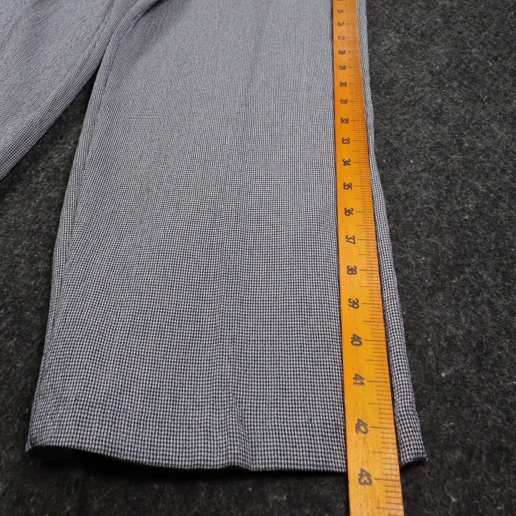 Southern Lady Pants Womens XL Navy Blue White Houndstooth Elastic Waist New - take2supply